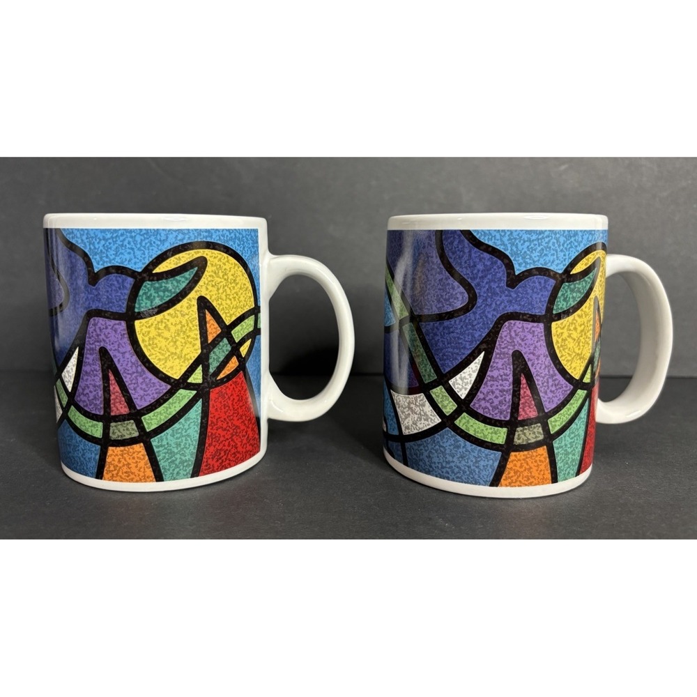 2 Island Heritage Whale Coffee Mug Stained Glass Marine Life Honolulu Hawaii
